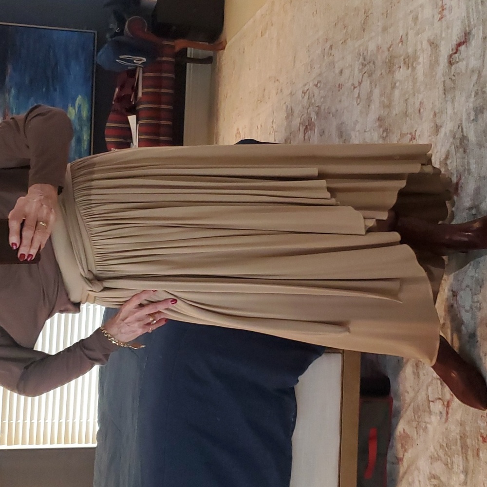 Halston Faux Wrap Skirt